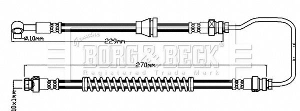 BORG & BECK Тормозной шланг BBH8134